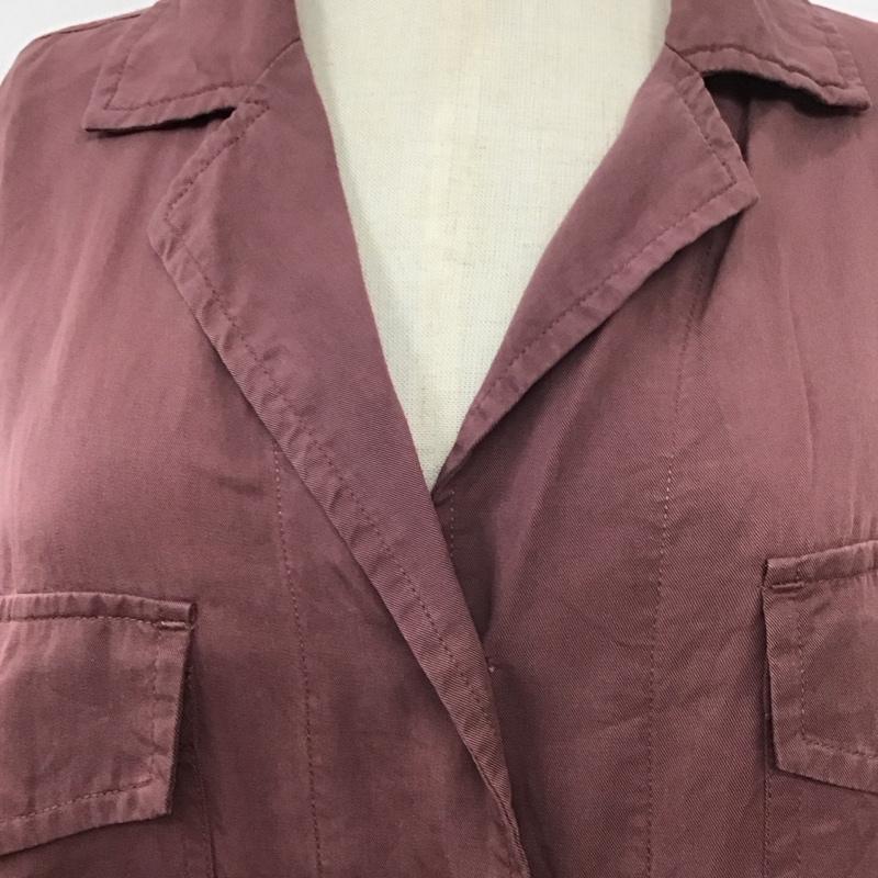 ジーナシス JEANASIS シャツ、ブラウス 半袖 JS063427MC オープンカラーシャツ 開襟 FREE 無地 紫 / パープル / レディース USED 古着 中古 10114230