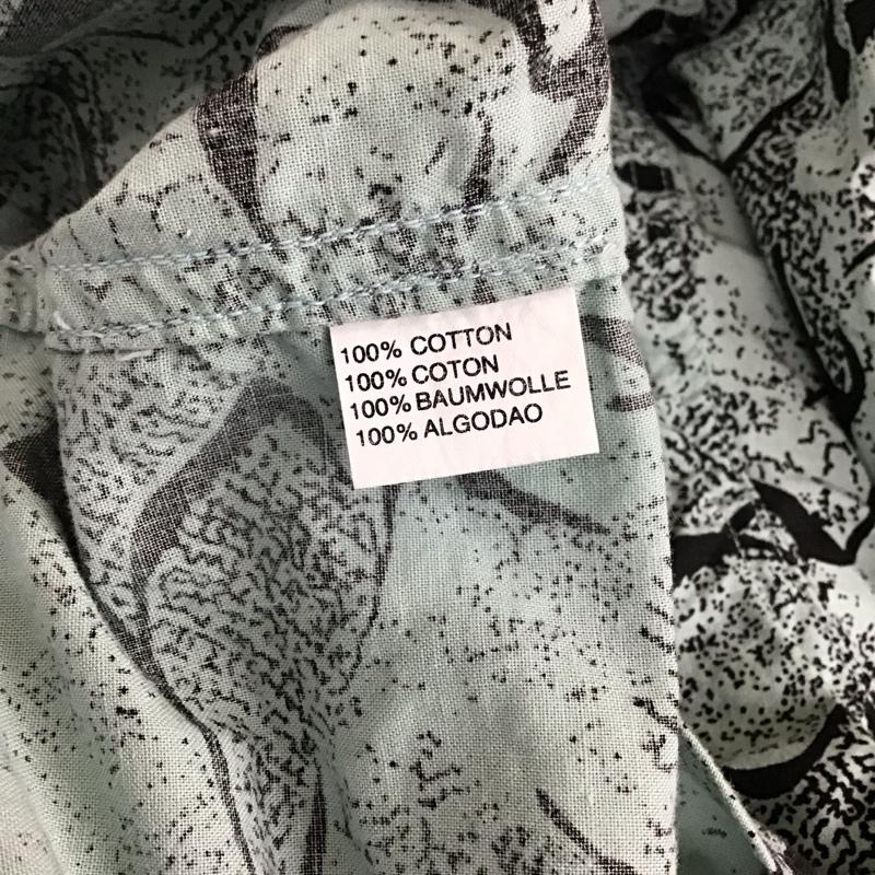 古着 USED シャツ、ブラウス 半袖 ユーロ古着 コットン 総柄 黒 / ブラック / X 水色 / ライトブルー / メンズ USED 古着 中古 10117749