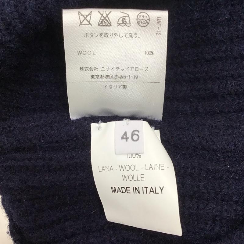 ユナイテッドアローズ UNITED ARROWS カーディガン 長袖 長袖ニットカーディガン セーター 前ボタン 46 無地 紺 / ネイビー / メンズ USED 古着 中古 10113241