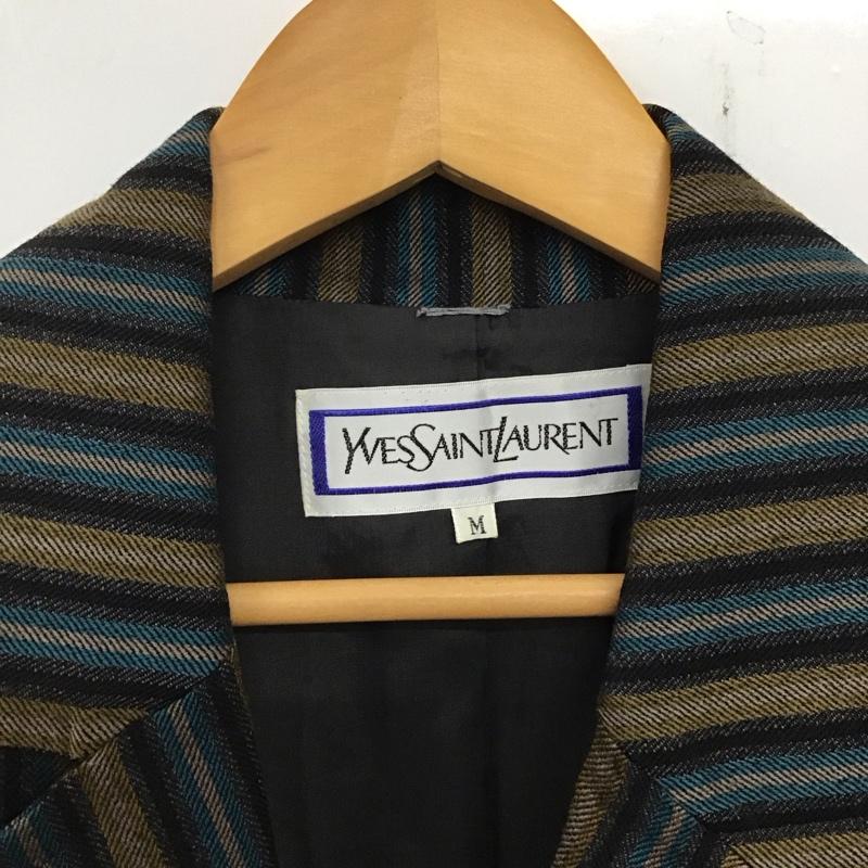 イヴサンローラン Yves Saint Laurent ジャケット、上着 ジャケット、ブレザー カジュアルジャケット アウター カラージャケット M ストライプ マルチカラー / マルチカラー / レディース USED 古着 中古 10135061
