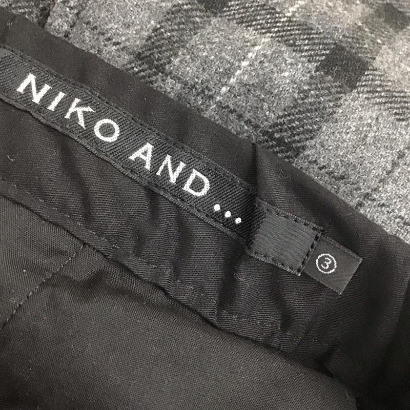 ニコアンド niko and... ボトムス ボトムス ON86ML01ST ドローコード テーパードパンツ 3 チェック 灰 / グレー / X 黒 / ブラック / メンズ USED 古着 中古 10110821