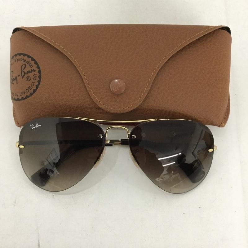 レイバン Ray-Ban めがね・サングラス サングラス RB3449 ティアドロップ 箱有 グラデーション ロゴ、文字 金 / ゴールド / メンズ USED 古着 中古 10126006
