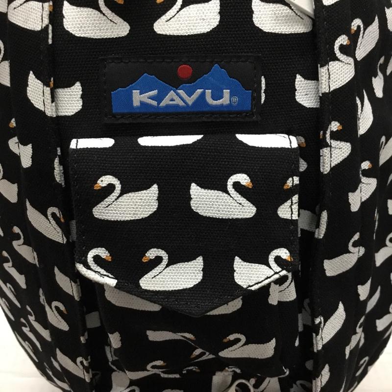 カブー KAVU ボディバッグ ボディバッグ ロープスリング ワンショルダー 白鳥 鳥 総柄 黒 / ブラック / メンズ USED 古着 中古 10110167