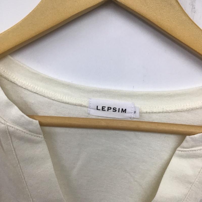 レプシィム LEPSIM カットソー 半袖 ノースリーブカットソー プルオーバー Vネックカットソー FREE 無地 オフホワイト / オフホワイト / レディース USED 古着 中古 10135076