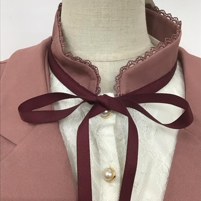 アクシーズファム axes femme ワンピース ロングスカート ロングワンピース 半袖ワンピース フレアスカート ウエスト切り替えワンピース M 無地 白 / ホワイト / X 桃 / ピンク / レディース USED 古着 中古 10107728
