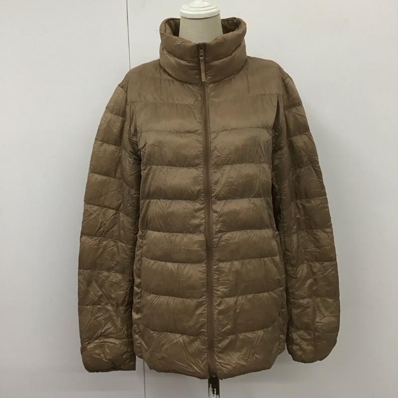 ユニクロ UNIQLO ジャケット、上着 ダウンジャケット 217-078826 ウルトラライトダウンジャケット L 無地 茶 / ブラウン / レディース USED 古着 中古 10110885
