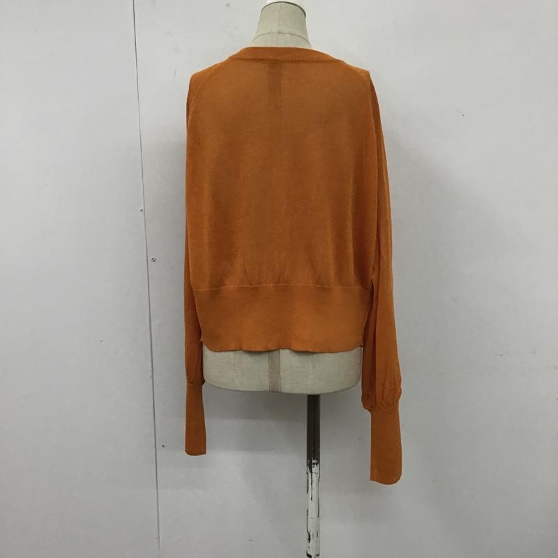 アズールバイマウジー AZUL BY MOUSSY カーディガン 長袖 250FSB70-282D-1 SHEER KNIT CARDIGAN FREE 無地 橙 / オレンジ / レディース USED 古着 中古 10106134