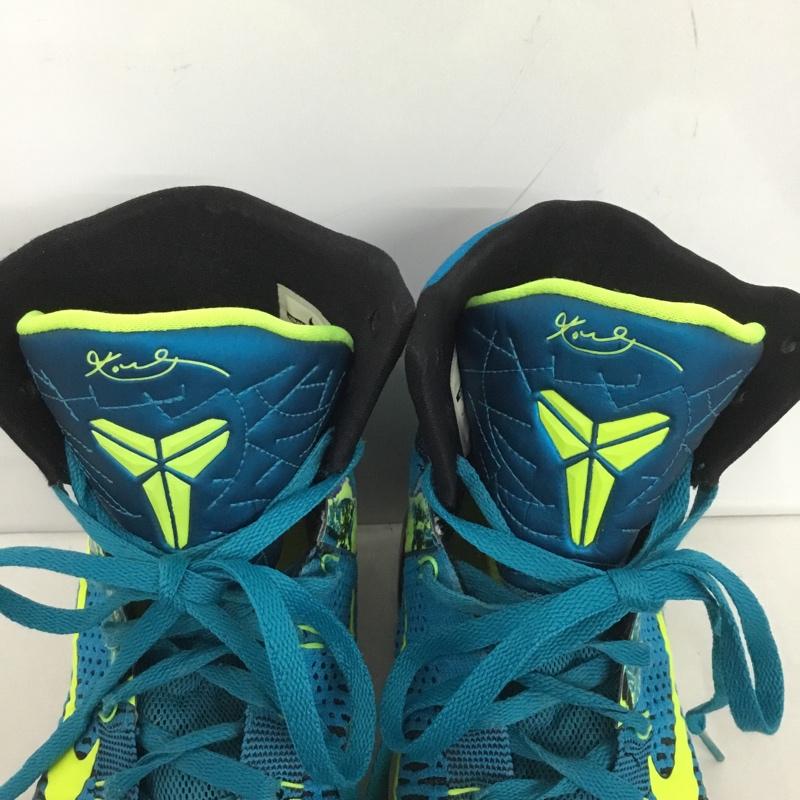 ナイキ NIKE スニーカー スニーカー 630847-400 KOBE 9 ELITE ハイカット 28cm 28.0cm ロゴ、文字 青 / ブルー / X 黒 / ブラック / X 黄 / イエロー / メンズ USED 古着 中古 10142178