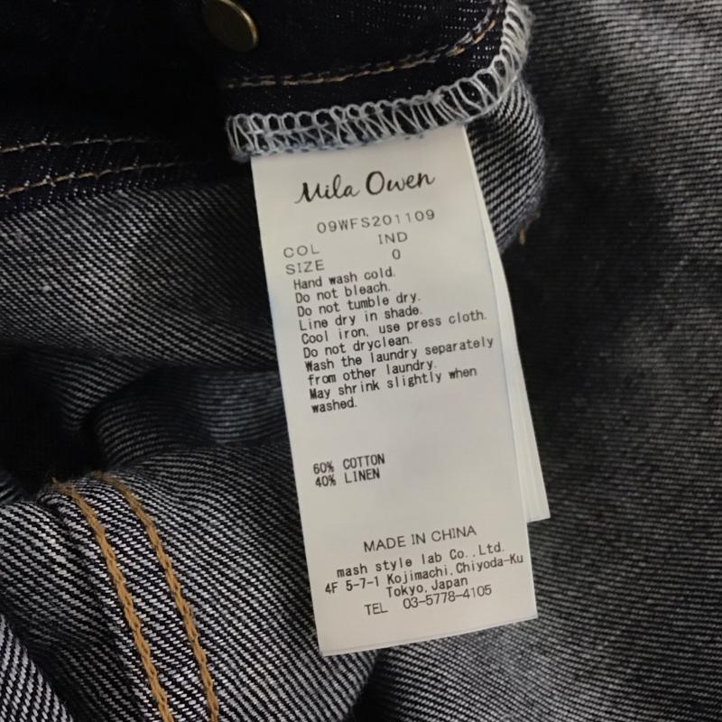 ミラオーウェン Mila Owen ワンピース ロングスカート デニムワンピース ジャンパースカート オールインワン 0 無地 インディゴ / インディゴ / レディース USED 古着 中古 10142062