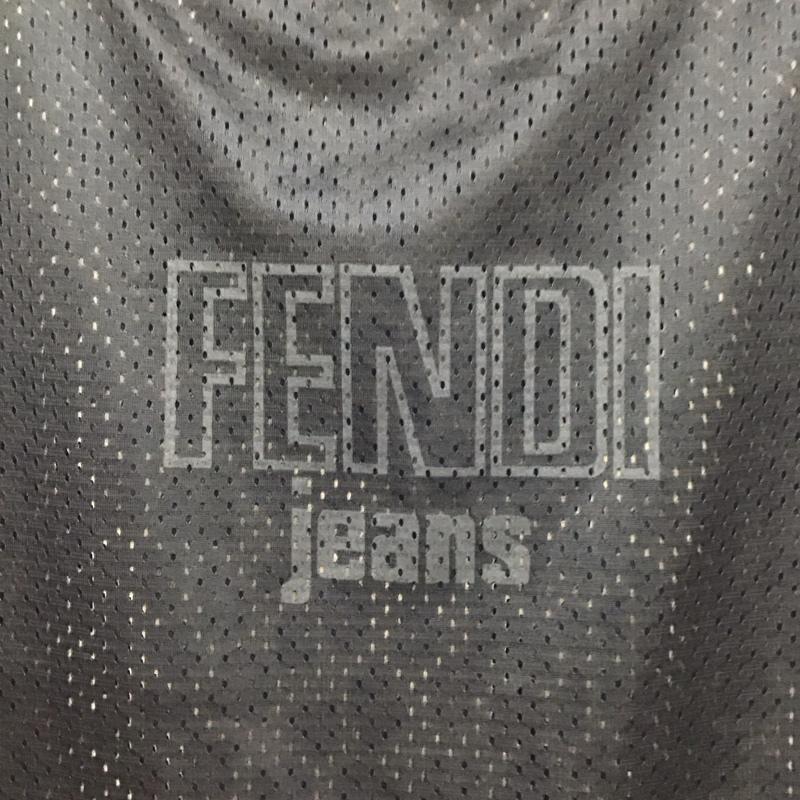 フェンディ FENDI カットソー 半袖 半袖カットソー プリントTシャツ クルーネックカットソー 90s リバーシブル 42 ヒョウ柄・レオパード柄 黒 / ブラック / レディース USED 古着 中古 10129747