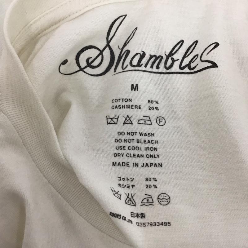 シャンブルズ Shambles Tシャツ 半袖 半袖カットソー プリントTシャツ クルーネックカットソー numbernine M プリント 白 / ホワイト / メンズ USED 古着 中古 10137043