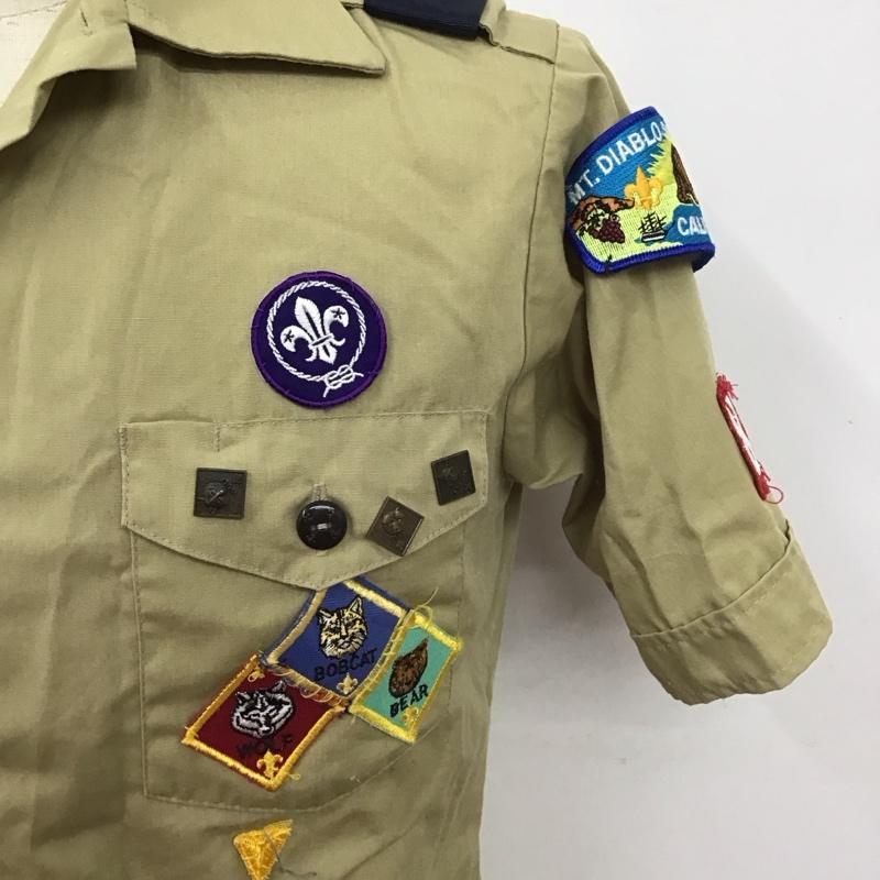 古着 USED シャツ、ブラウス 半袖 半袖シャツ カラーシャツ 半袖カットソー ボーイスカウトシャツ L ロゴ、文字 ベージュ / ベージュ /  メンズ USED 古着 中古 10109845
