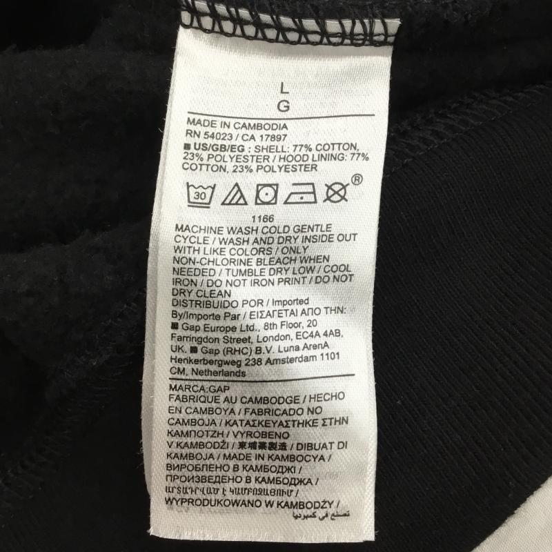 ギャップ GAP パーカー 長袖 518016-00 L ロゴ、文字 黒 / ブラック / メンズ USED 古着 中古 10136078