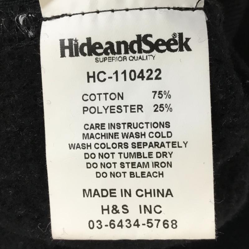 ハイドアンドシーク HIDE AND SEEK トレーナー 長袖 HC-110422 XL ロゴ、文字 黒 / ブラック / メンズ USED 古着 中古 10144848