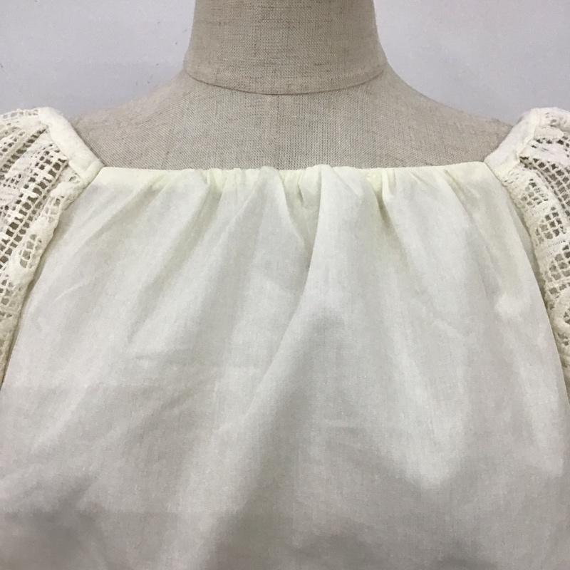 アリシアページボーイ alicia PAGEBOY カットソー 半袖 袖レース FREE レース柄 アイボリー / アイボリー /  レディース USED 古着 中古 10114054