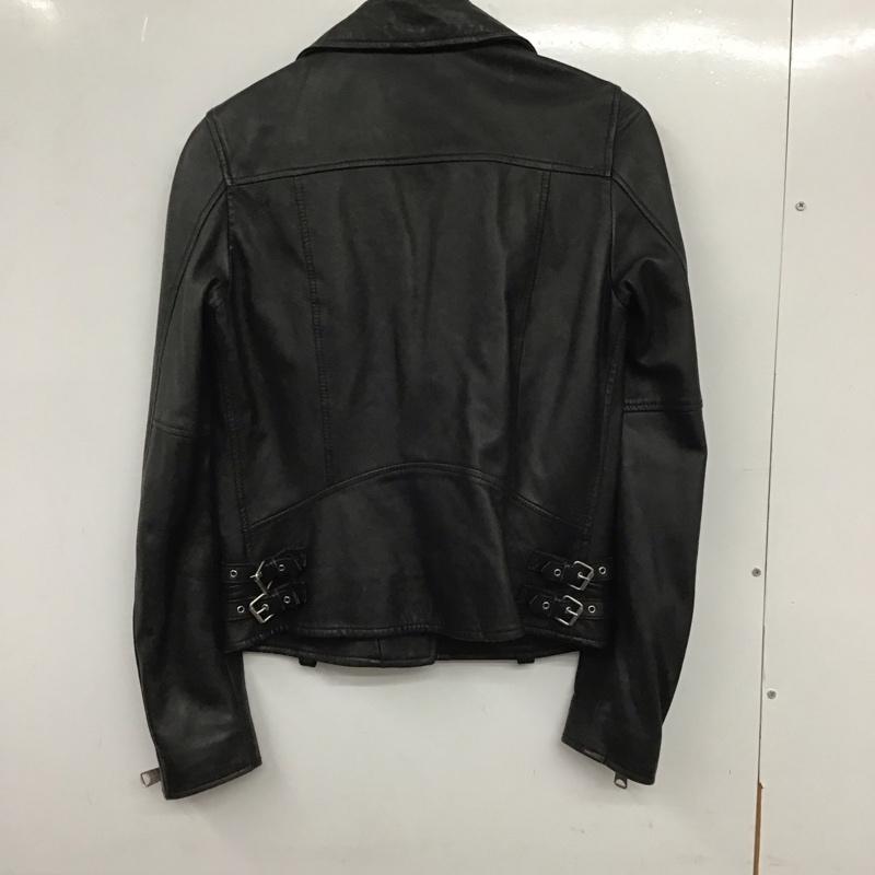 リプレイ REPLAY ジャケット、上着 ライダース W7232.000.82246 レザー 羊革 S 無地 黒 / ブラック / レディース USED 古着 中古 10133753