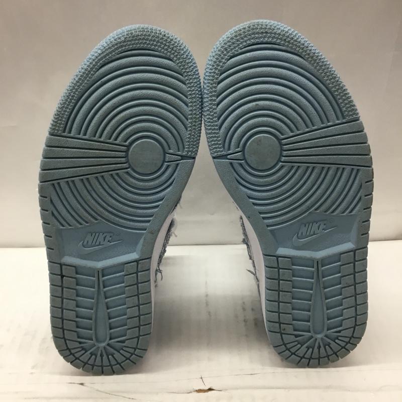 ナイキ NIKE スニーカー スニーカー DM9036-104 WMNS AIR JORDAN 1 RETRO HIGH OG 24.5cm 24.5cm ロゴ、文字 白 / ホワイト / X 水色 / ライトブルー / レディース USED 古着 中古 10106526