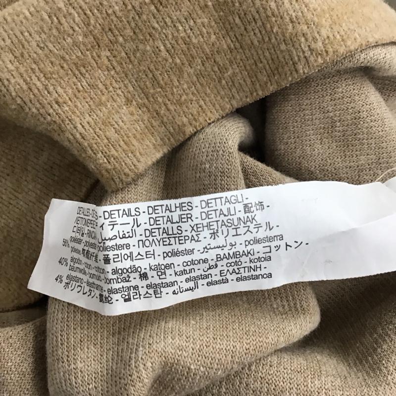 ザラ ZARA カットソー 長袖 5039 739 743 クロップド丈 スウェット M 無地 ベージュ / ベージュ / レディース USED 古着 中古 10121128