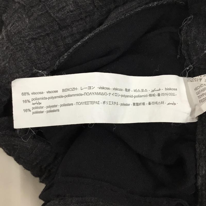 ザラ ZARA パンツ スラックス 6861/430/801 ワイドパンツ リラックスパンツ カジュアルパンツ M 総柄 チャコールグレー / チャコールグレー /  メンズ USED 古着 中古 10121960