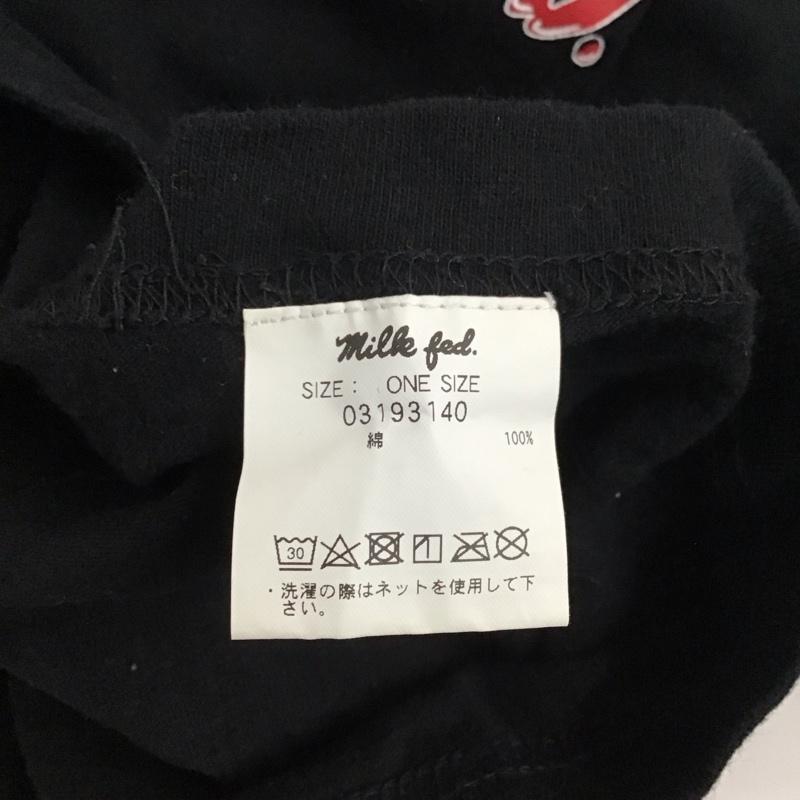 ミルクフェド MILKFED. カットソー 長袖 長袖カットソー プリントカットソー クルーネック プリント 黒 / ブラック / レディース USED 古着 中古 10125121