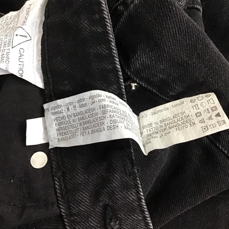 ザラ ZARA パンツ デニム、ジーンズ 36 無地 黒 / ブラック / レディース USED 古着 中古 10121556