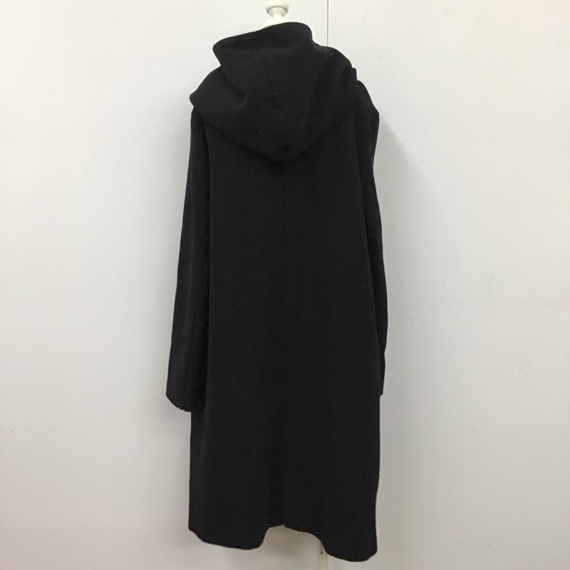 ザラ ZARA コート コート一般 ロング丈 フード L 無地 黒 / ブラック / レディース USED 古着 中古 10118498