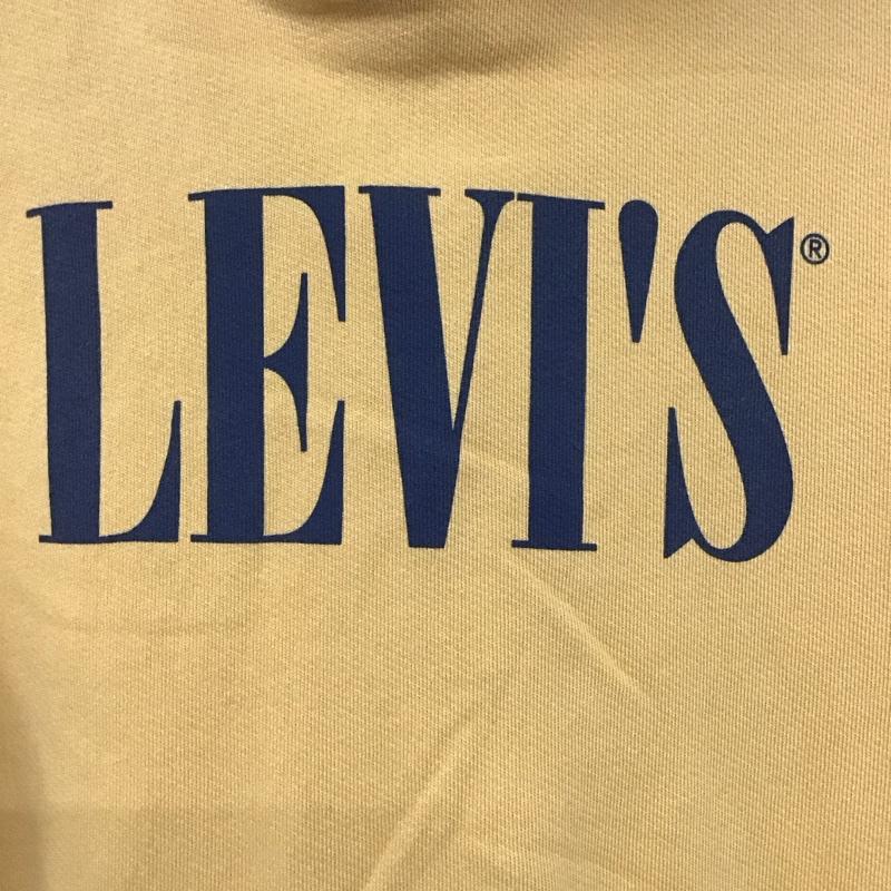 リーバイス Levi s パーカー 長袖 長袖 S ロゴ、文字 黄 / イエロー / メンズ USED 古着 中古 10135980