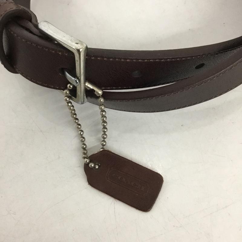 コーチ COACH ベルト・バックル ベルト COWHIDEレザー 無地 茶 / ブラウン / レディース USED 古着 中古 10131698
