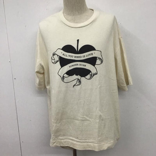 ナンバーナイン NUMBER (N)INE Tシャツ 半袖 半袖カットソー プリントTシャツ クルーネックカットソー 2 ロゴ、文字 X プリント 白 / ホワイト /  メンズ USED 古着 中古 10110208