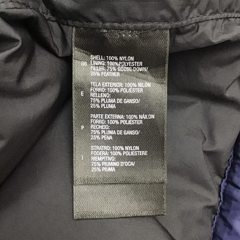 ザノースフェイス THE NORTH FACE ベスト ベスト ジップアップベスト ダウンベスト ノースリーブカットソー L ロゴ、文字 青 / ブルー / X 紺 / ネイビー / メンズ USED 古着 中古 10114388