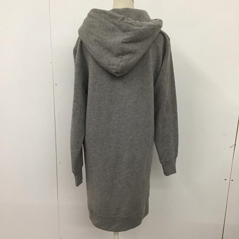 ポロラルフローレン POLO RALPH LAUREN ワンピース ひざ丈スカート パーカー 裏起毛 長袖 S ワンポイント 灰 / グレー / レディース USED 古着 中古 10116147