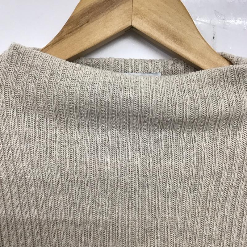 ザラ ZARA カットソー 半袖 ノースリーブカットソー プルオーバー リブ S 無地 ベージュ / ベージュ / レディース USED 古着 中古 10136098