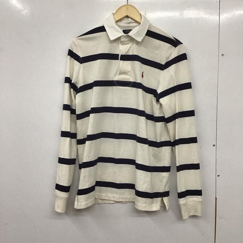 ポロラルフローレン POLO RALPH LAUREN カットソー 長袖 長袖カットソー 長袖ポロシャツ カラーシャツ M ボーダー柄 白 / ホワイト / X 紺 / ネイビー / メンズ USED 古着 中古 10138924