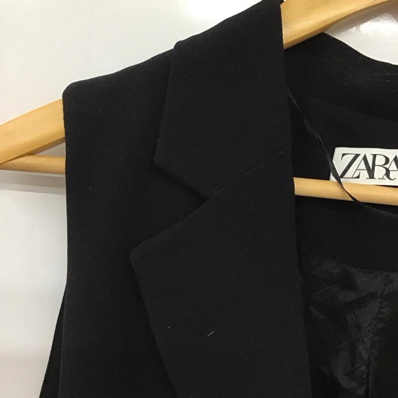 ザラ ZARA ベスト ベスト S 無地 黒 / ブラック / レディース USED 古着 中古 10136851