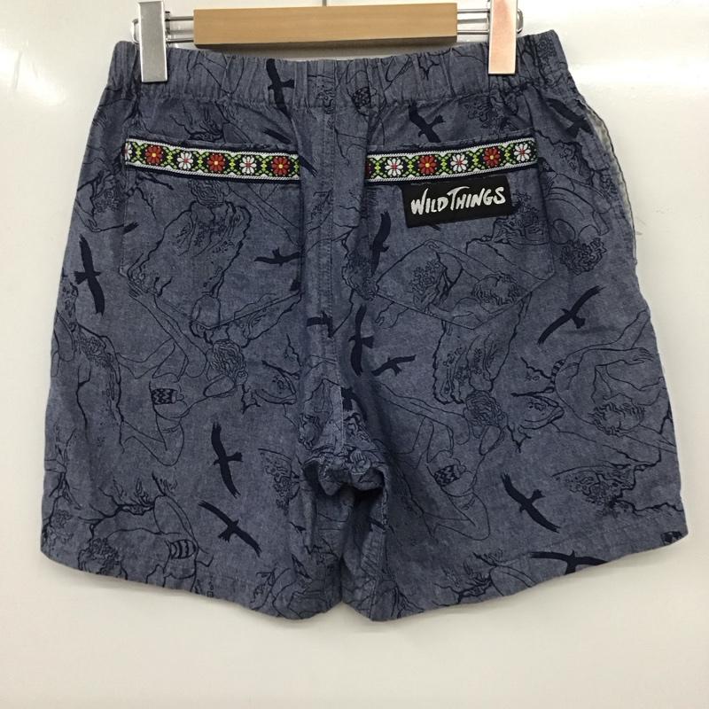 ワイルドシングス WILD THINGS パンツ ショートパンツ ショートパンツ ハーフパンツ カジュアルパンツ S プリント インディゴ / インディゴ / メンズ USED 古着 中古 10133203