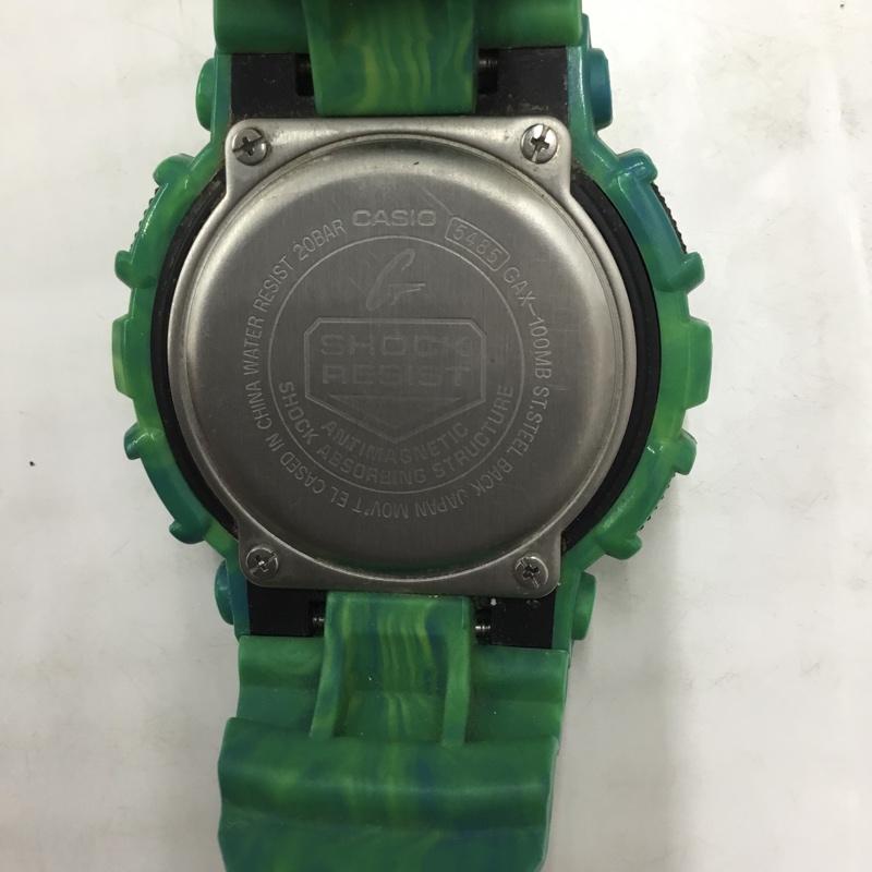 ジーショック G-SHOCK 腕時計 アナログ(クォーツ式) GAX-100MB デジタル マーブル ロゴ、文字 緑 / グリーン / メンズ USED 古着 中古 10113738