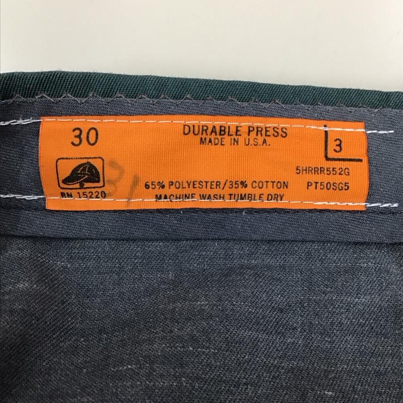 レッドキャップ RED KAP パンツ スラックス スラックスパンツ ワイドパンツ カジュアルパンツ センタータックパンツ 30インチ 無地 緑 / グリーン / メンズ USED 古着 中古 10116293