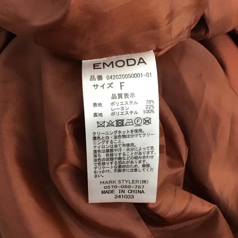 エモダ EMODA コート コート一般 042020050001 レースアップバルキートレンチコート FREE 無地 茶 / ブラウン / レディース USED 古着 中古 10121177