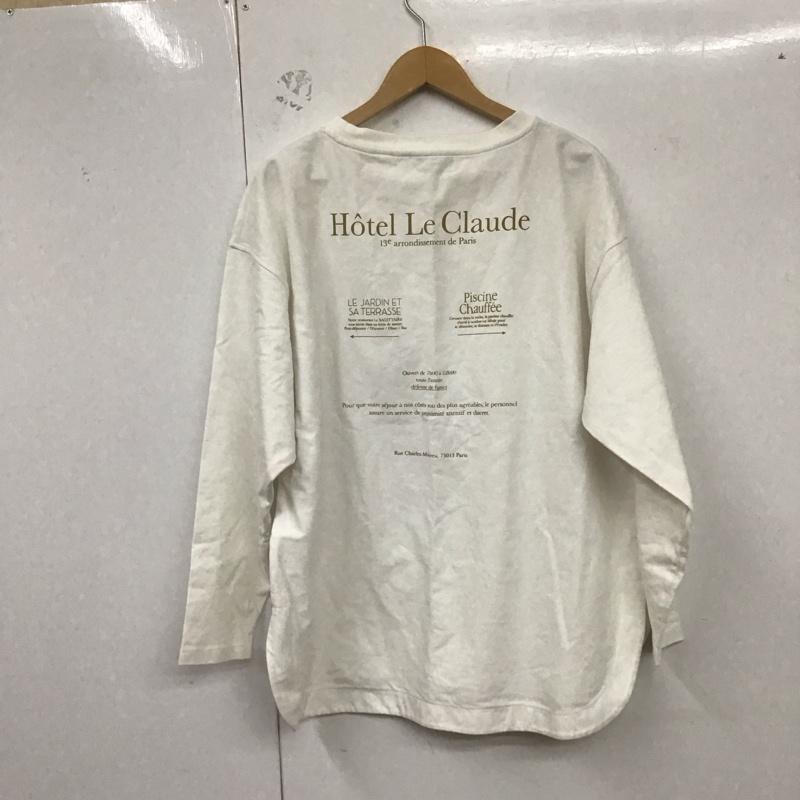 スローブイエナ SLOBE IENA カットソー 長袖 長袖トレーナー スウェット クルーネック プルオーバー ロゴ、文字 白 / ホワイト / レディース USED 古着 中古 10128963