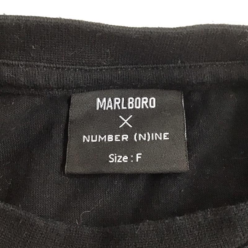 ナンバーナイン NUMBER (N)INE Tシャツ 半袖 半袖カットソー プリントTシャツ クルーネックカットソー MARLBORO コラボ FREE プリント 黒 / ブラック /  メンズ USED 古着 中古 10110349