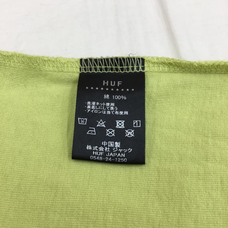 ハフ HUF Tシャツ 長袖 HUF 長袖Tシャツ L ワンポイント X 刺繍 黄 / イエロー / メンズ USED 古着 中古 10129894