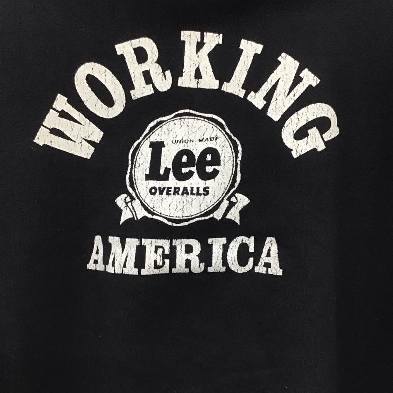 リー Lee トレーナー 長袖 長袖トレーナー スウェット クルーネック プルオーバー 90s アメリカ製 L ロゴ、文字 黒 / ブラック / メンズ USED 古着 中古 10133075
