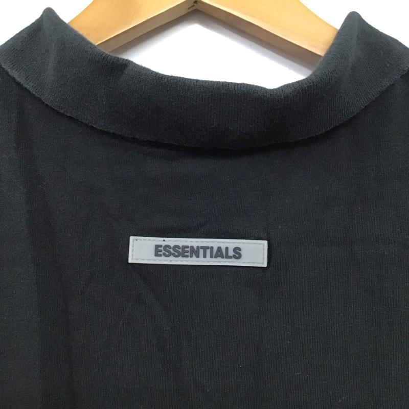 エッセンシャルズ ESSENTIALS ポロシャツ 半袖 半袖ポロシャツ 半袖カットソー カラーシャツ M ロゴ、文字 黒 / ブラック / メンズ USED 古着 中古 10132889