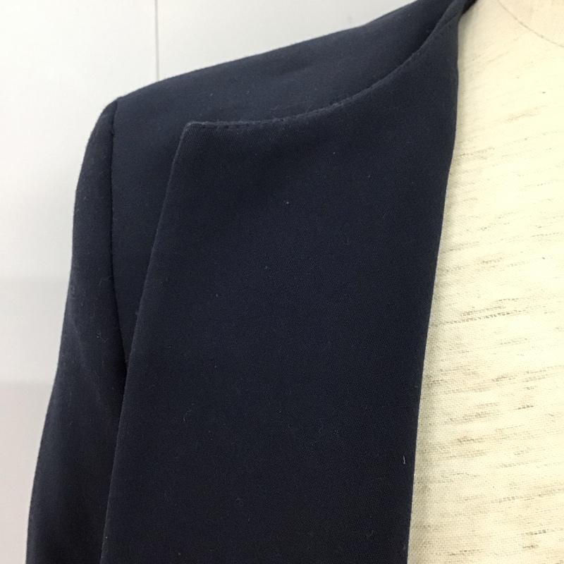 ザラ ZARA ジャケット、上着 ジャケット、ブレザー 長袖ジャケット アウター 前開き ノーカラージャケット S 無地 紺 / ネイビー / レディース USED 古着 中古 10126109