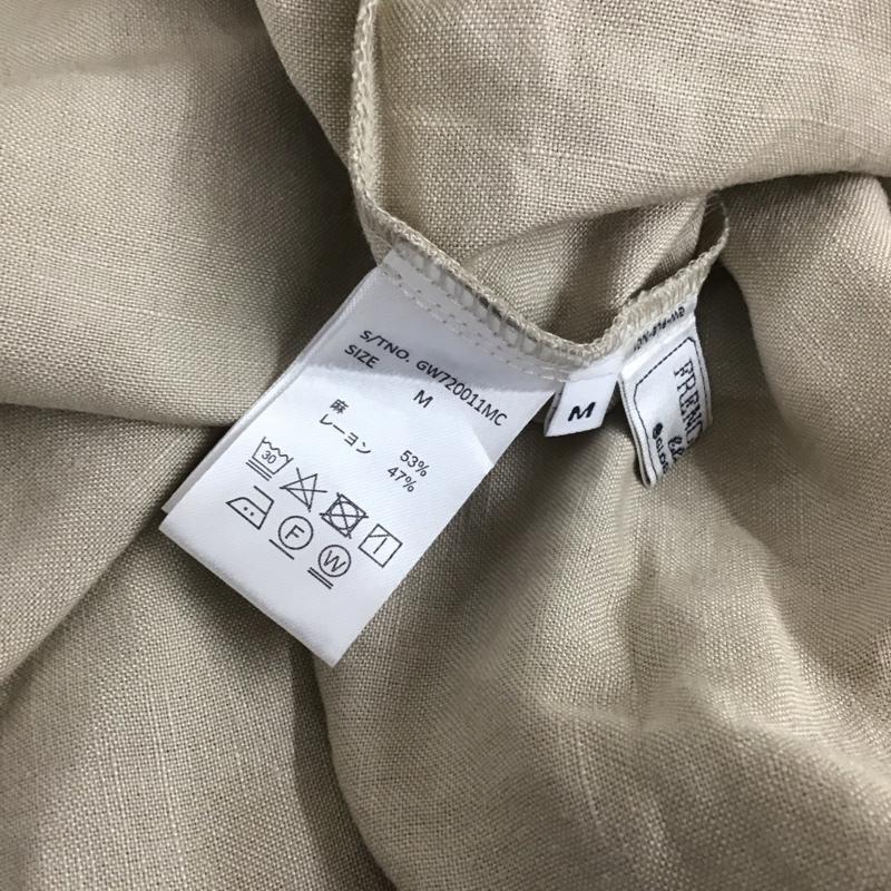 グローバルワーク GLOBAL WORK ワンピース ロングスカート リネン リネン前ボタンワンピ タグ付 M 無地 ベージュ / ベージュ / レディース USED 古着 中古 10107263