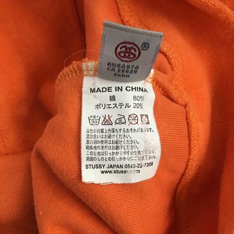 ステューシー STUSSY パーカー 長袖 ジップアップパーカー 長袖パーカー カジュアルジャケット M 無地 橙 / オレンジ / メンズ USED 古着 中古 10145365
