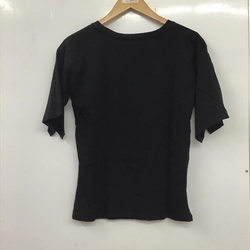 ディーゼル DIESEL Tシャツ 半袖 半袖カットソー プリントTシャツ クルーネックカットソー ロゴ、文字 黒 / ブラック / レディース USED 古着 中古 10136122