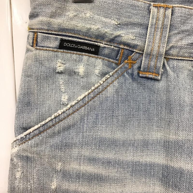 ドルチェアンドガッバーナ DOLCE&GABBANA パンツ デニム、ジーンズ ミッキー ディズニー 44 無地 水色 / ライトブルー /  メンズ USED 古着 中古 10121897