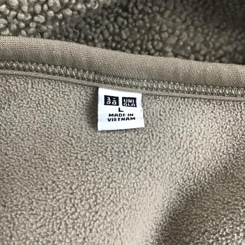 ユニクロ UNIQLO ジャケット、上着 ジャケット、ブレザー 241-408760 スムースヤーンフリースノーカラージャケット アウター L 無地 ベージュ / ベージュ / レディース USED 古着 中古 10127586