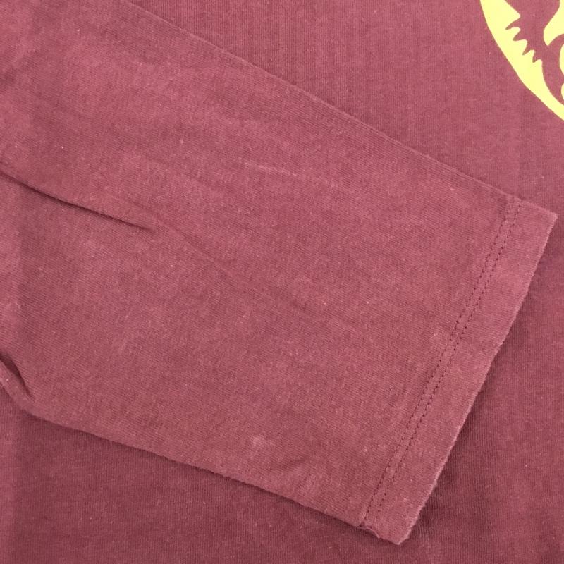 アヴィレックス AVIREX カットソー 長袖 長袖カットソー クルーネックカットソー ロングスリーブカットソー プリントTシャツ XL プリント えんじ / ワインレッド /  メンズ USED 古着 中古 10108787